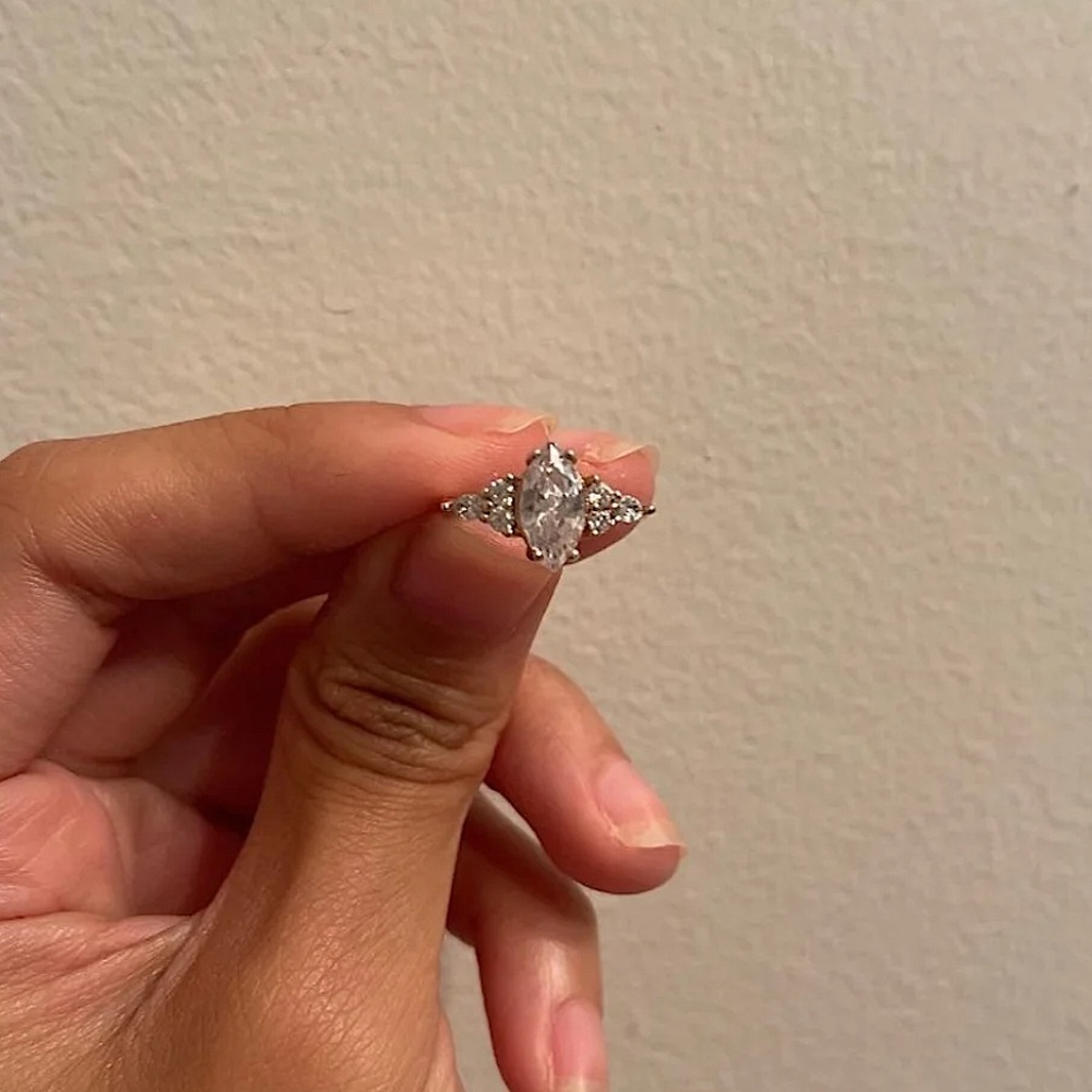 18k rose gold plated ring